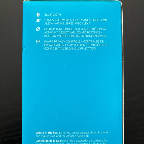 Amazon Echo Pop Smart Speaker With Alexa Bluetooth White BRAND NEW IN BOX - Picture 5 of 6